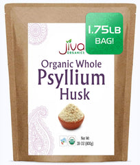 Jiva Organics frente del paquete mostrando presentación y tamaño
