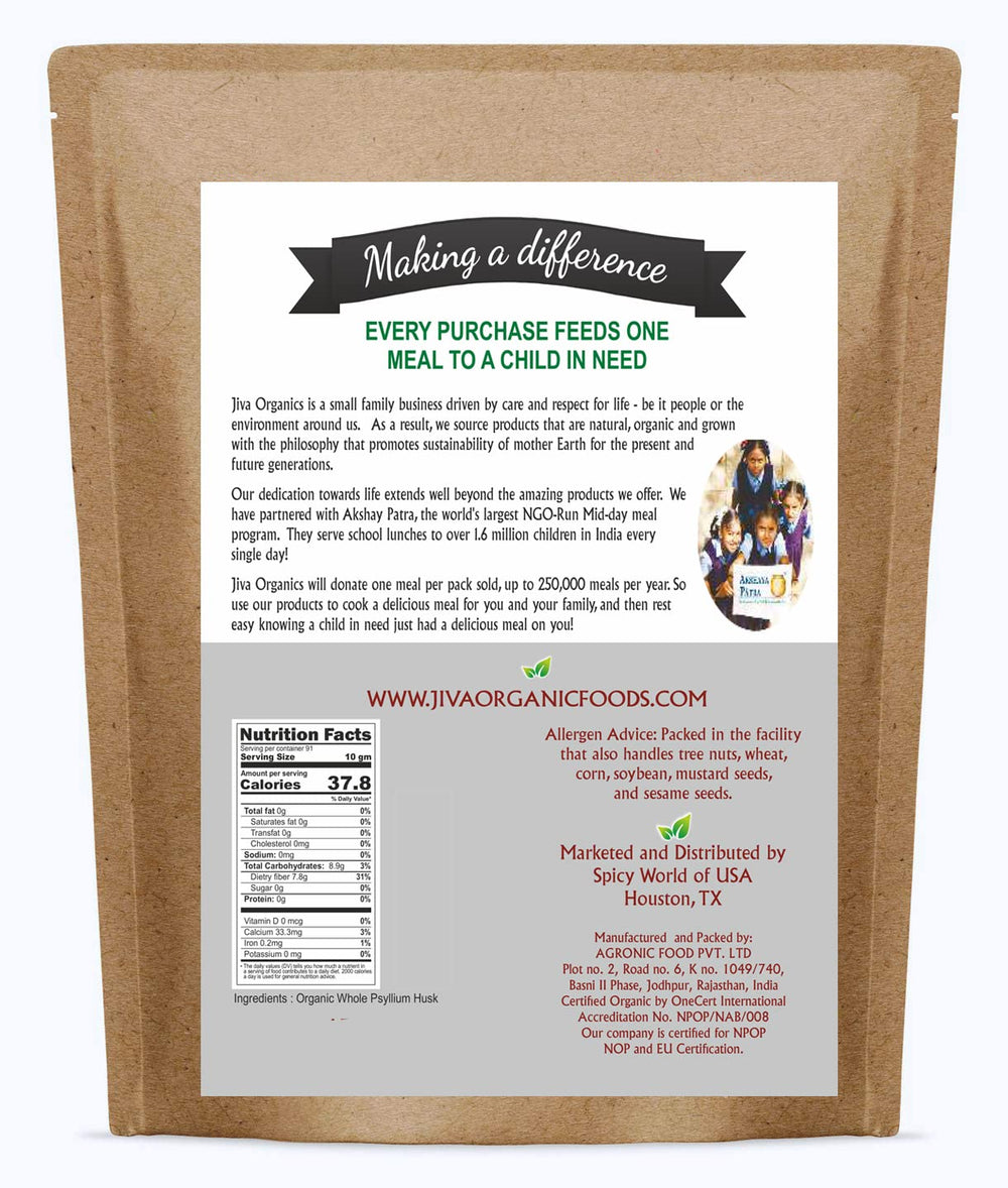 Jiva Organics detalle de la etiqueta con certificaciones orgánicas