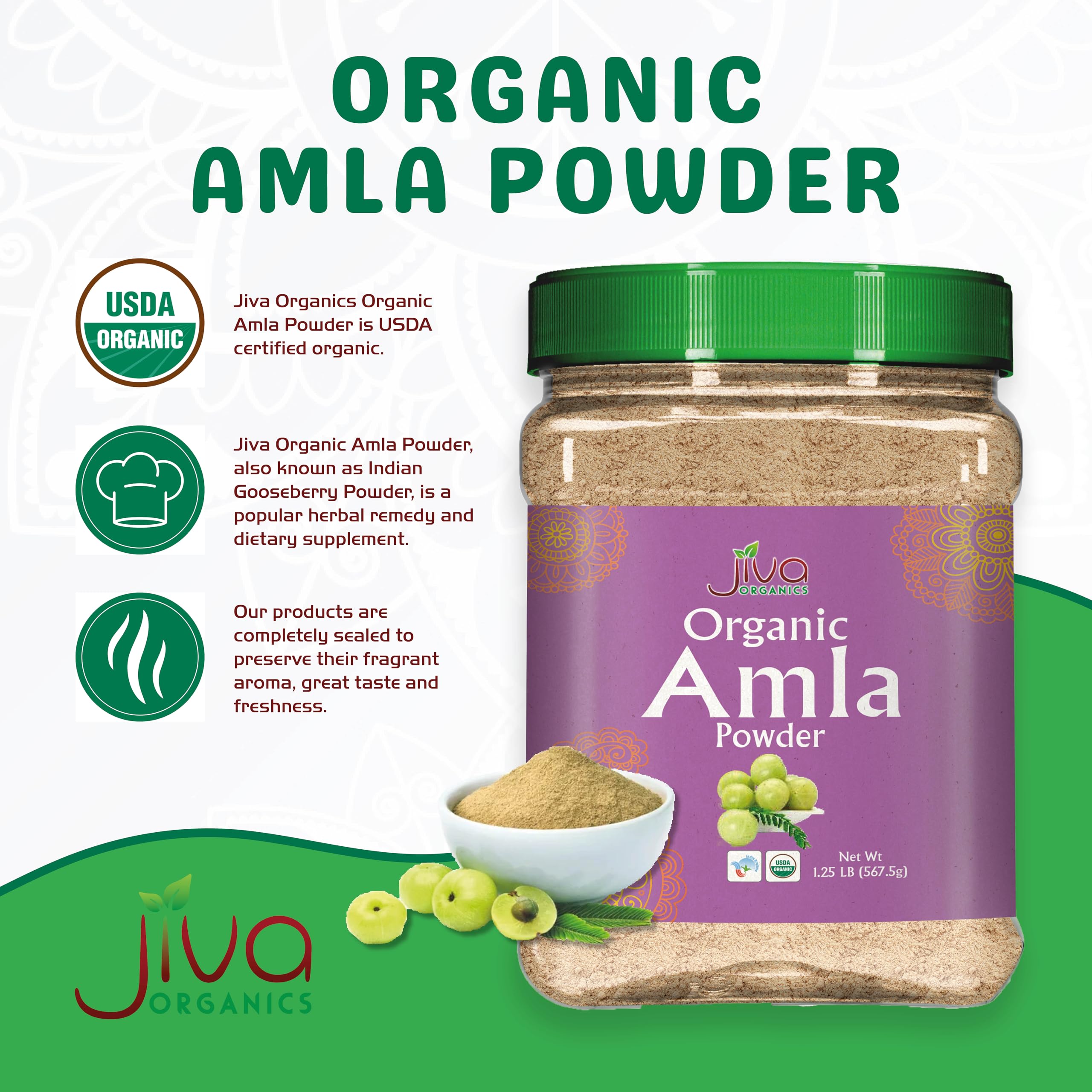 Mascarilla capilar casera con polvo Jiva Organics para brillo natural