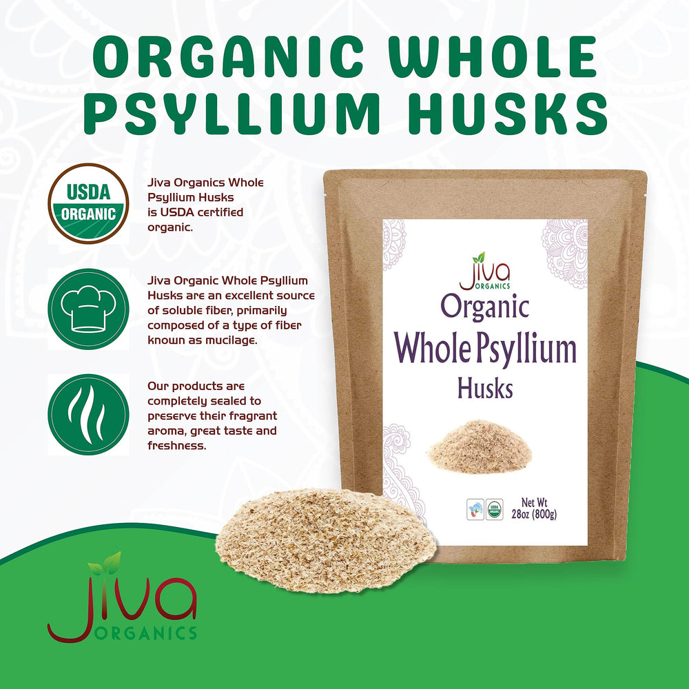 Jiva Organics textura granular del psyllium promoviendo versatilidad