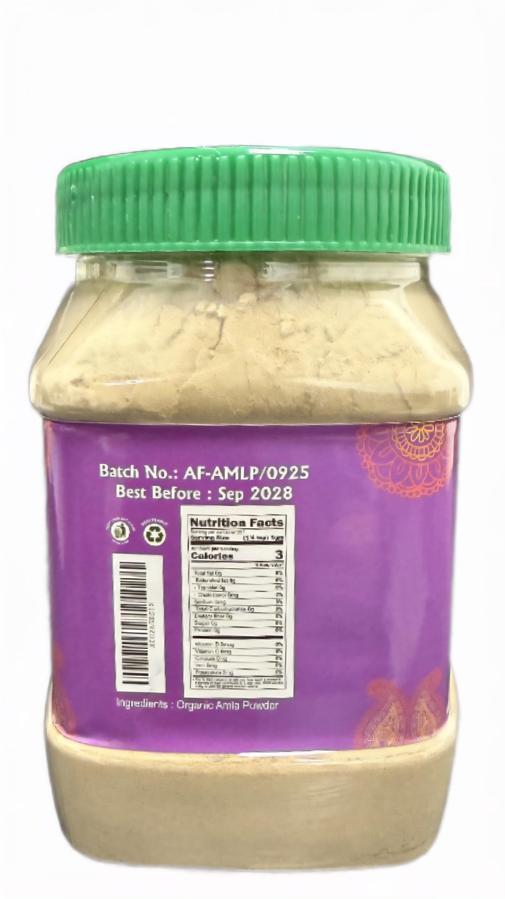 Batido nutritivo con amla Jiva Organics para energía y sabor natural