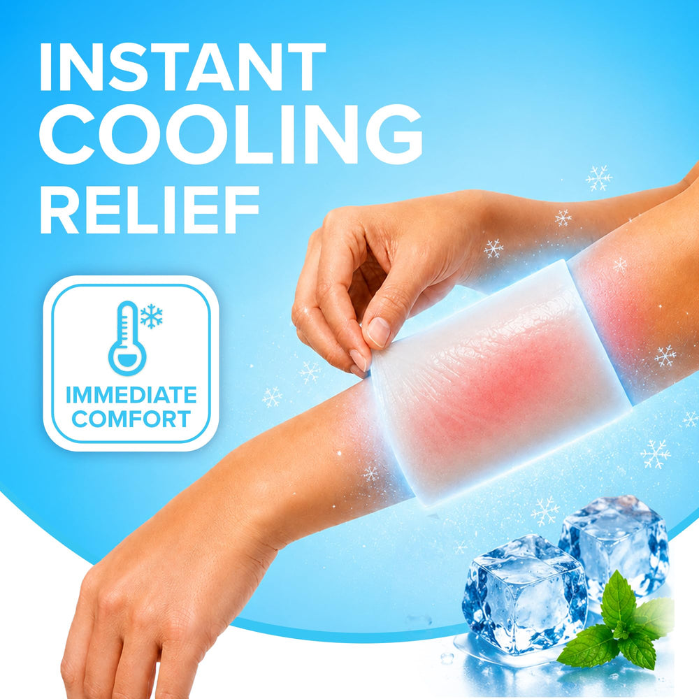 JJ CARE primer plano del gel hidrogel mostrando textura refrescante y protección
