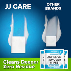 JJ CARE aplicación retirando adhesivo suavemente sin dolor