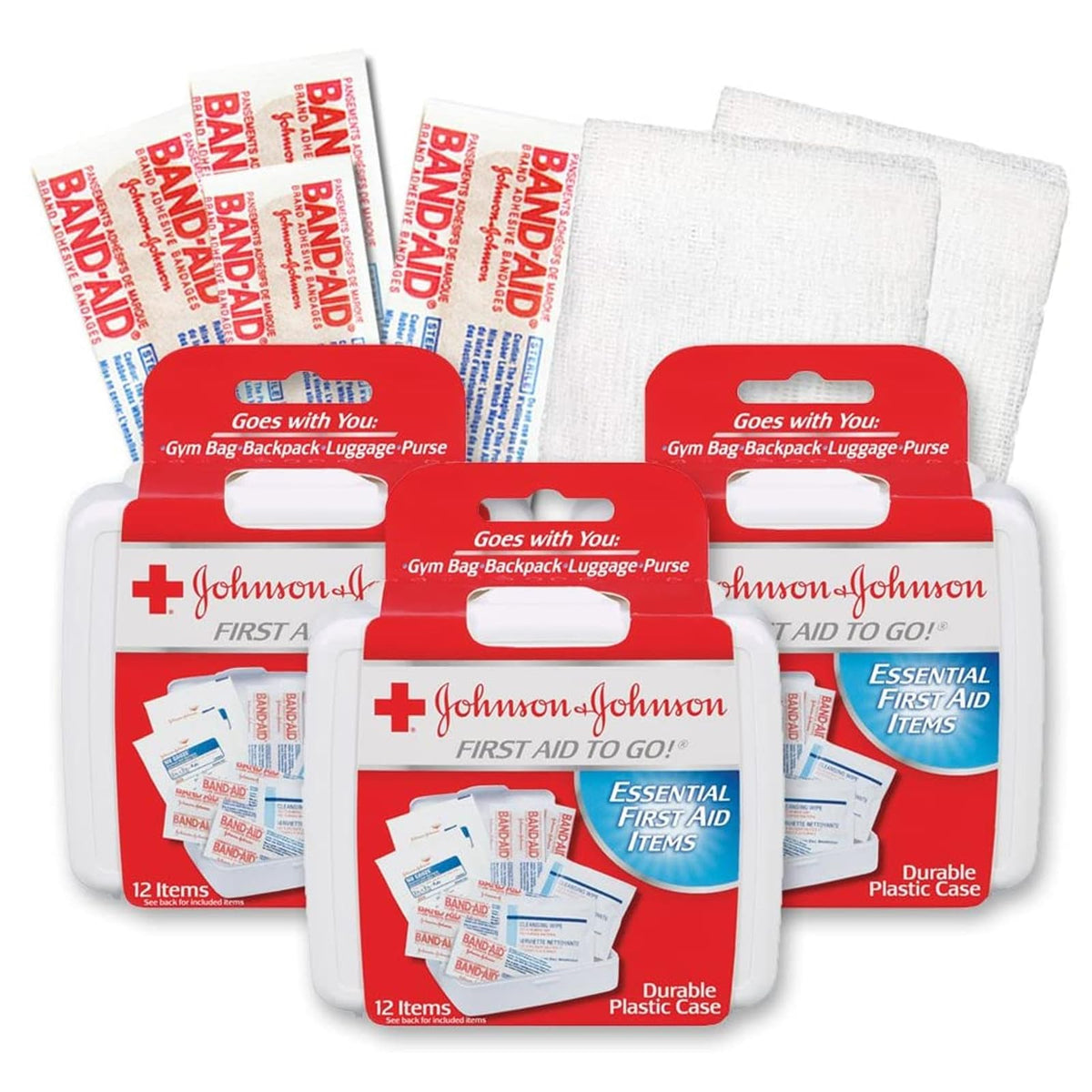 J&J Red Cross estuche frontal compacto, protección portátil inmediata