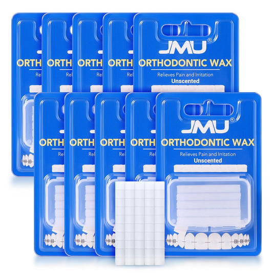 JMU frontal del paquete con 10 tiras y 500 puntos para alivio de brackets