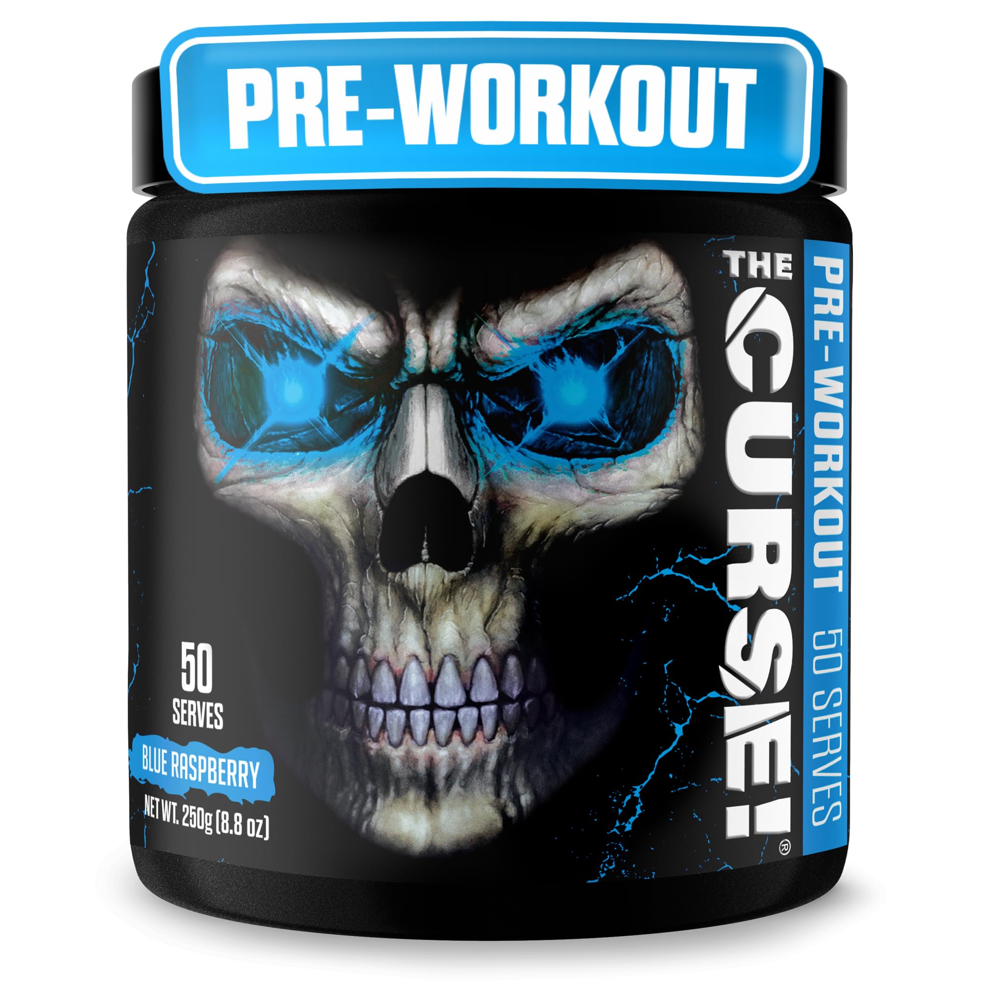 JNX SPORTS envase frontal mostrando sabor frambuesa azul y beneficios
