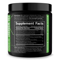JNX SPORTS cucharada con The Shadow! mostrando ingredientes activos por ración