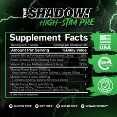 JNX SPORTS polvo The Shadow! textura fina para disolver rápido y energía inmediata
