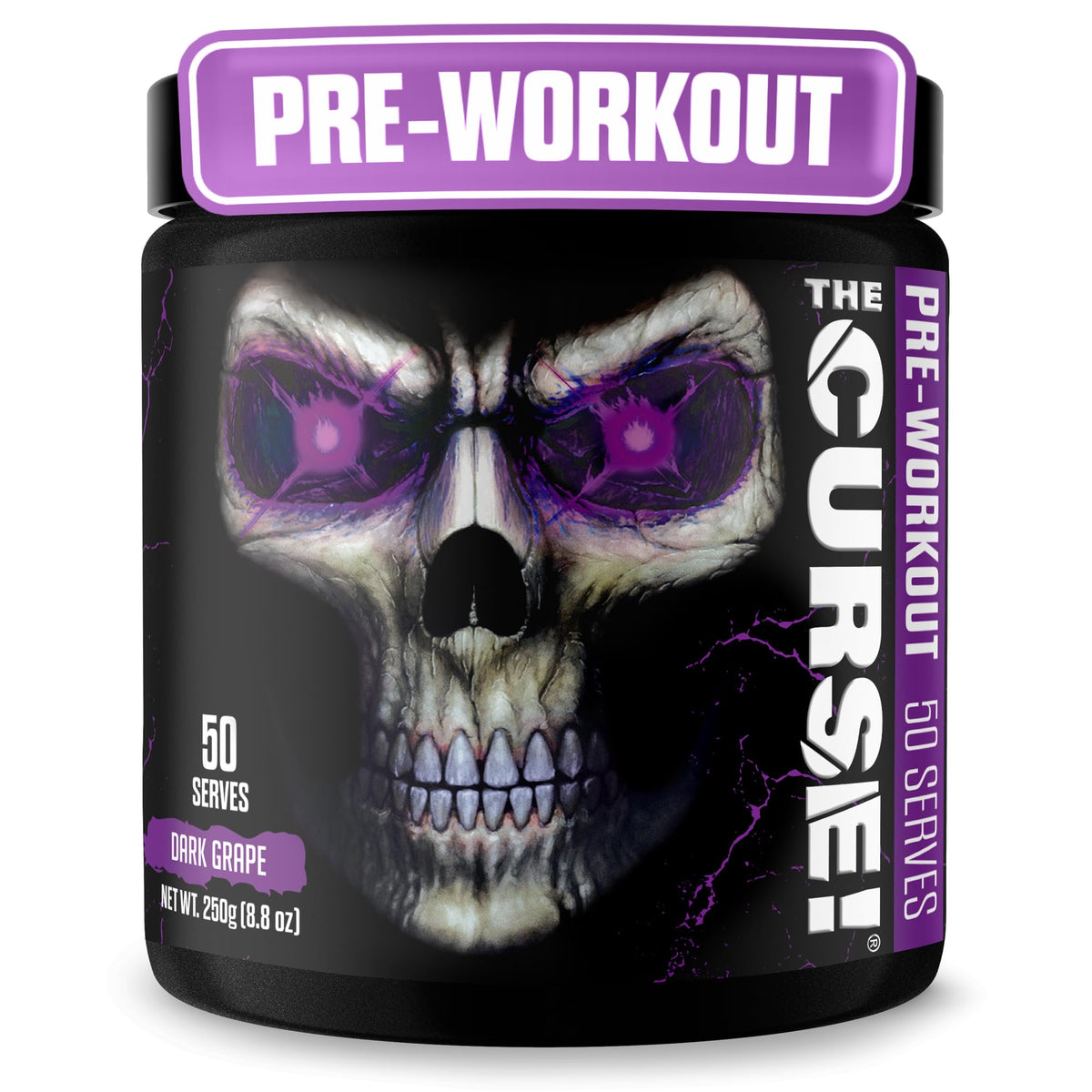 JNX SPORTS frasco frontal con diseño dark grape y claridad de producto