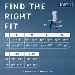 JOBST comparativa de tallas mostrando ajuste correcto y facilidad de elección