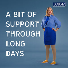 JOBST escena lifestyle con piernas descansando tras uso