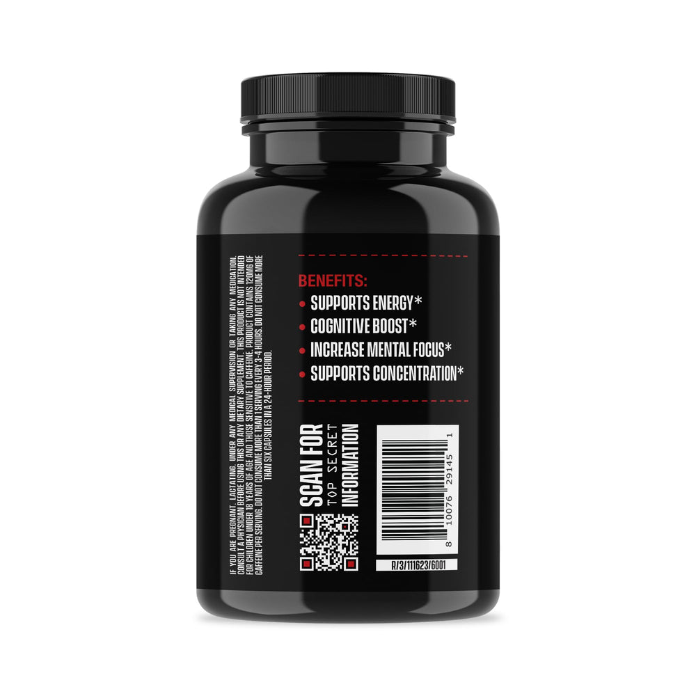 Jocko Fuel Brain Power envase en escritorio con ordenador, sugiere uso en jornadas de trabajo y estudio