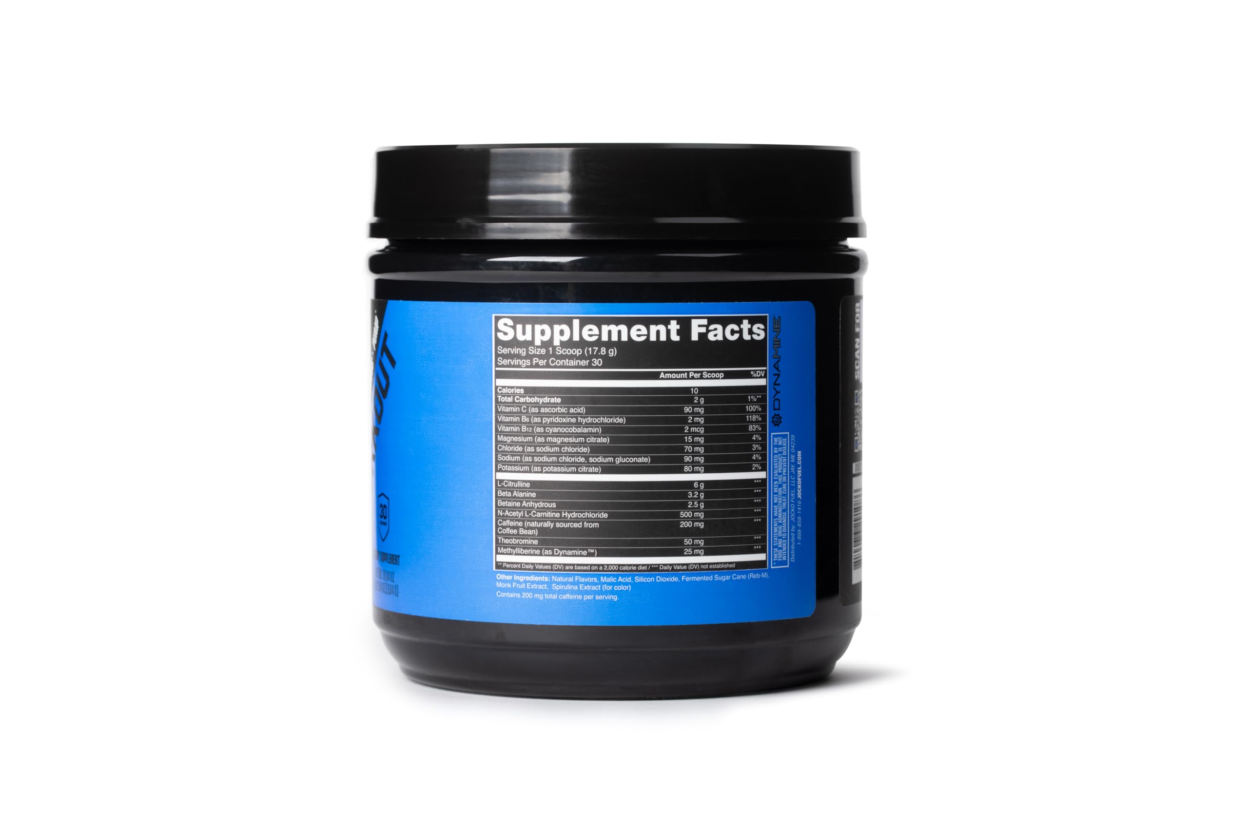 Jocko Fuel closeup de L-citrulina y betaina resaltando beneficios