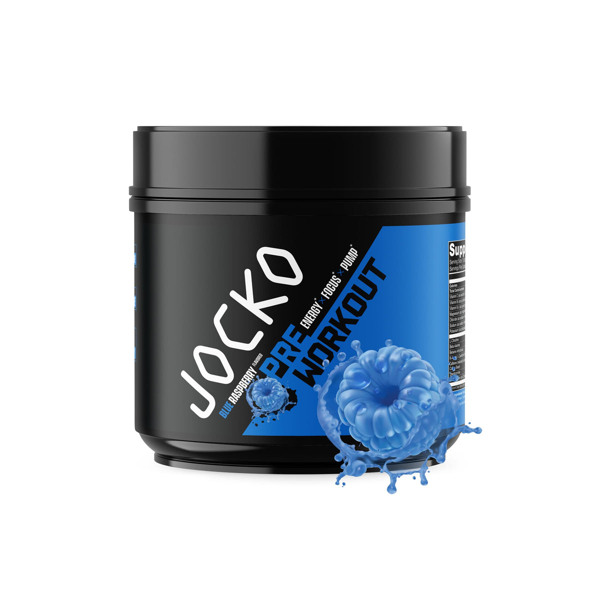 Jocko Fuel envase frontal mostrando diseño y sabor Blue Raspberry