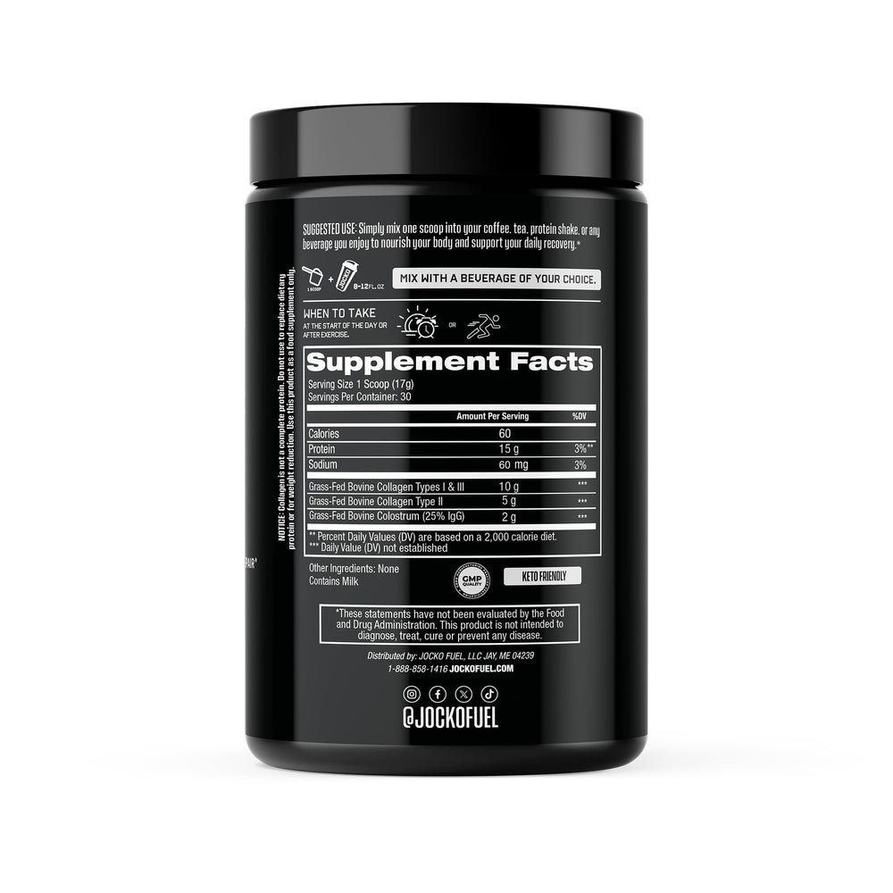 Jocko Fuel etiqueta nutricional visible, transparencia informativa