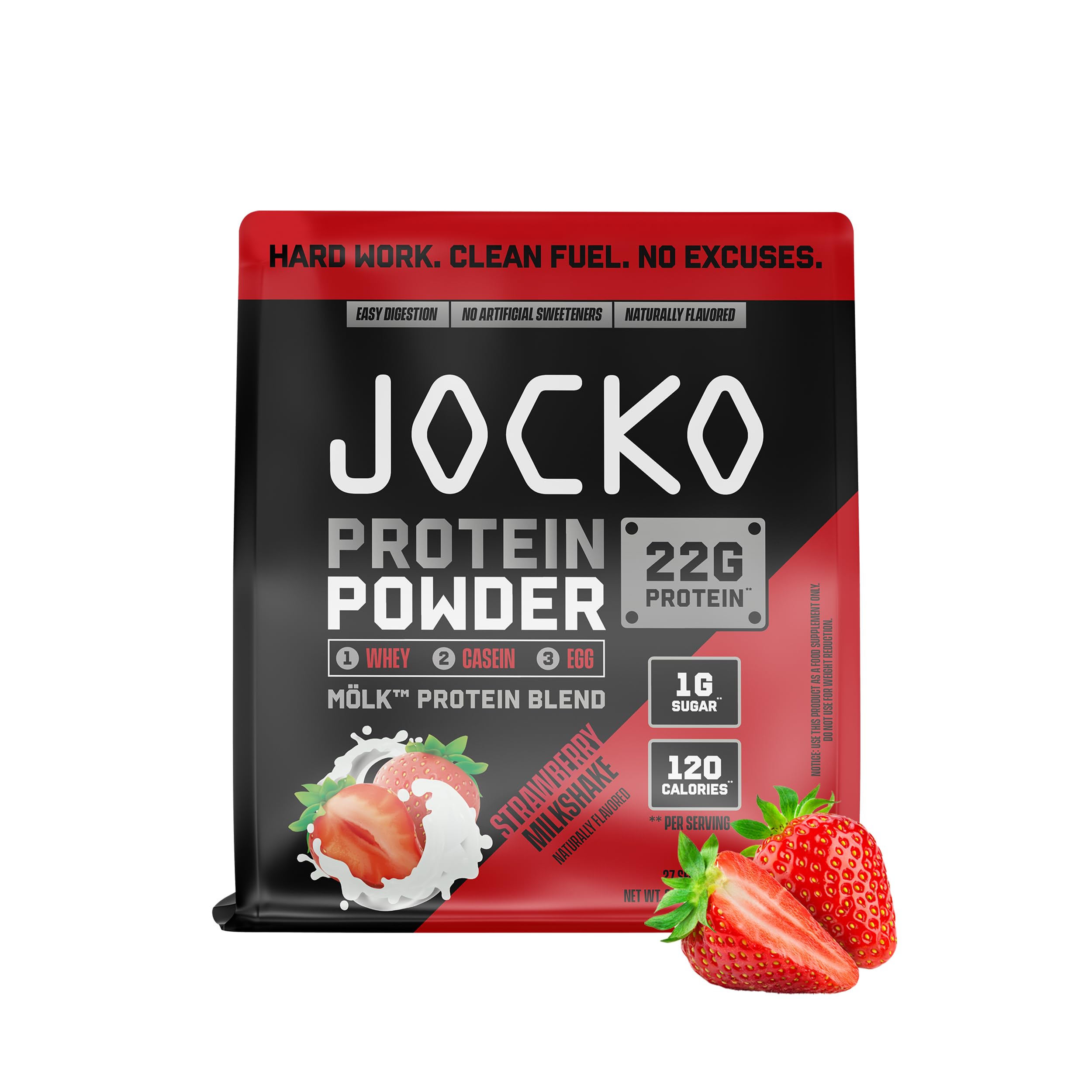 Jocko Fuel envase frontal mostrando la marca y beneficio proteico