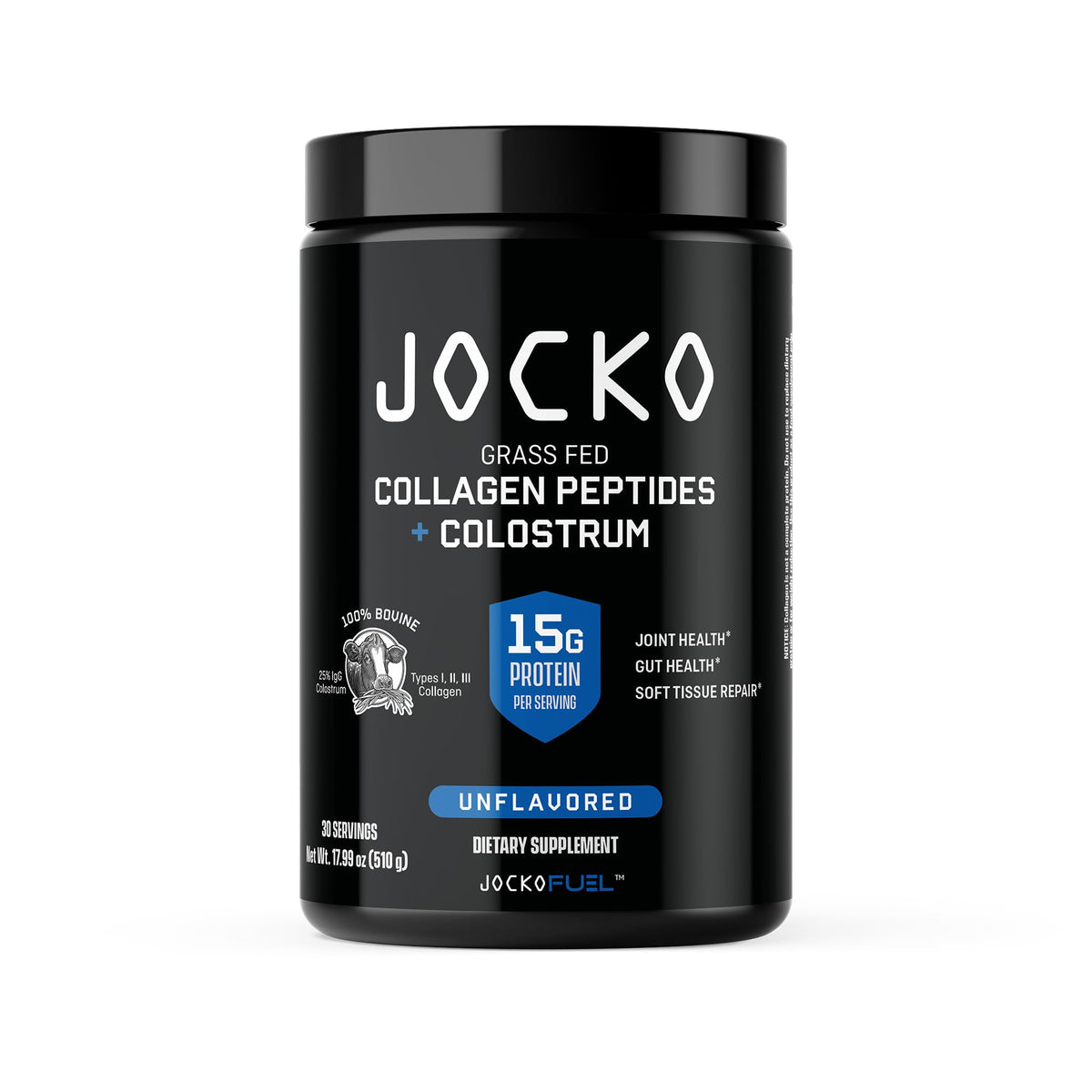 Jocko Fuel envase frontal claro, ofrece recuperación rápida