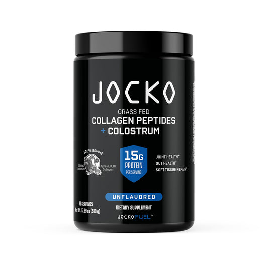 Jocko Fuel envase frontal claro, ofrece recuperación rápida