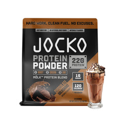 Jocko Fuel envase frontal con diseño visible y beneficio de alta proteína
