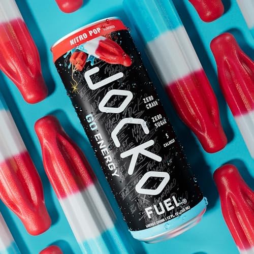 Lata de Jocko Fuel GO Nitro Pop abierta con espuma ligera, lista para consumo rápido y sin azúcar