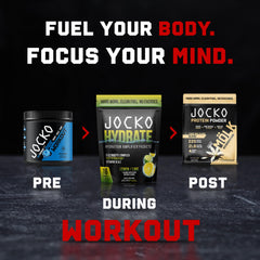 Distribución de 16 sobres Jocko Fuel mostrando cantidad y conveniencia pack