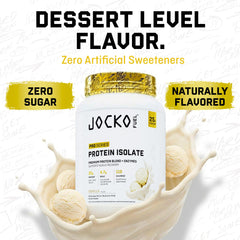 Detalle de la lista de ingredientes de Jocko Fuel destacando proteínas y probióticos