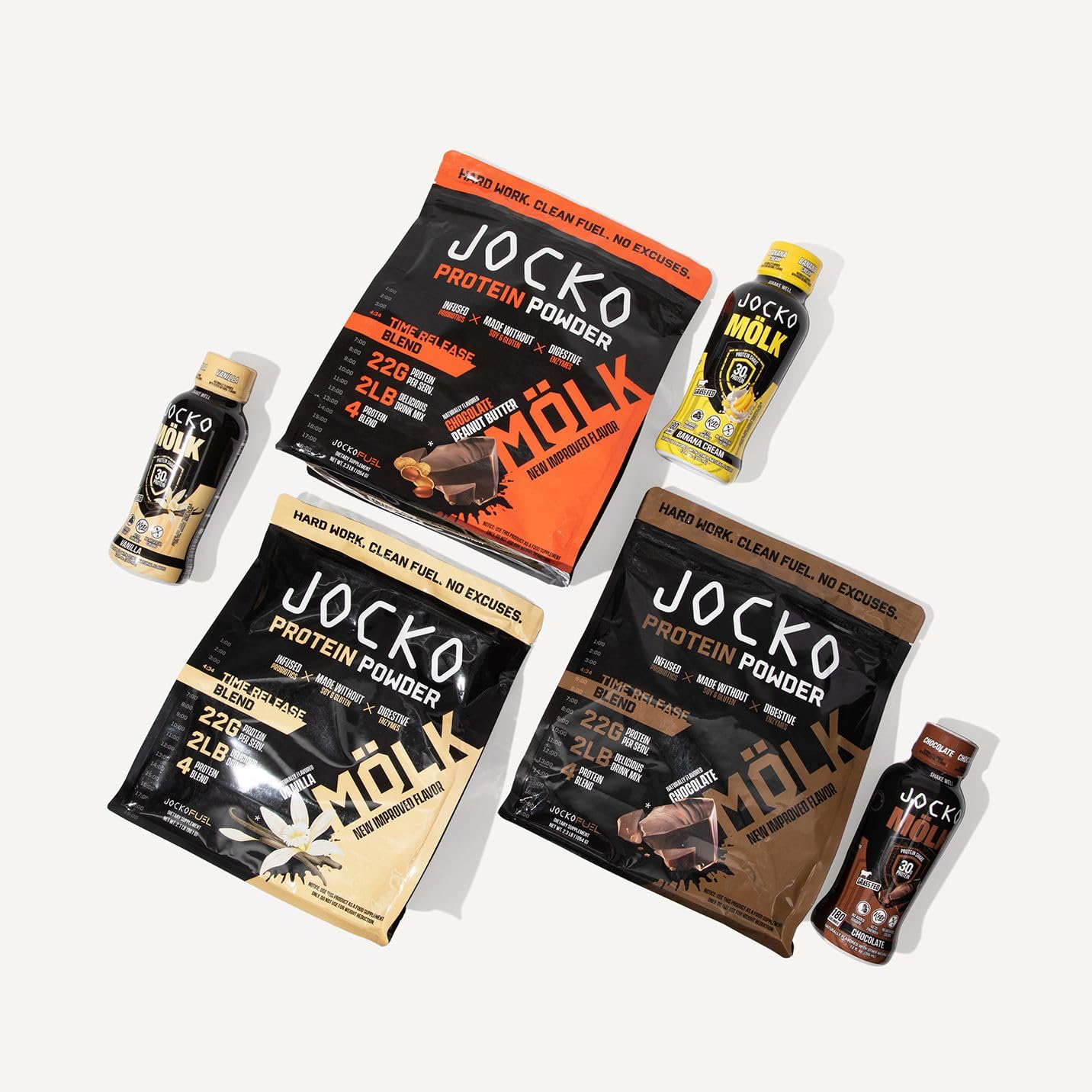 Jocko Fuel Mölk pack de 12 envases, suministro conveniente para la semana