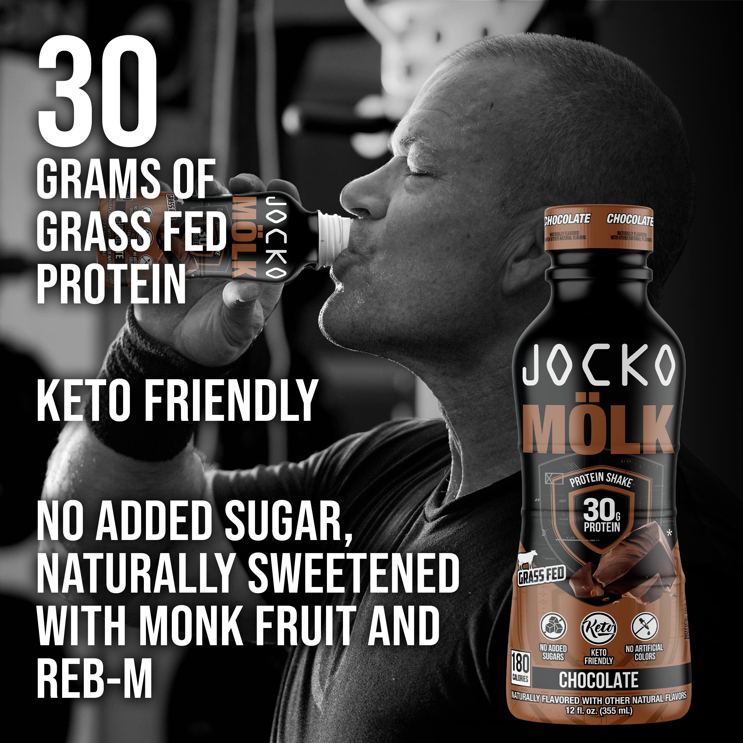 Jocko Fuel Mölk textura cremosa del batido, aspecto apetecible y sin grumos