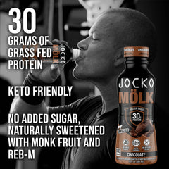 Jocko Fuel Mölk textura cremosa del batido, aspecto apetecible y sin grumos