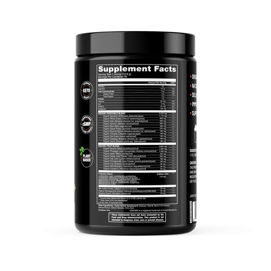 Jocko Fuel polvo textura en cuchara, muestra mezcla fina y fácil disolución