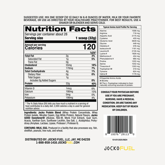 Jocko Fuel polvo en cuchara con textura fina y mezcla fácil de disolver