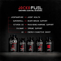 Jocko Fuel frasco en mesa de desayuno para integrar suplemento diario