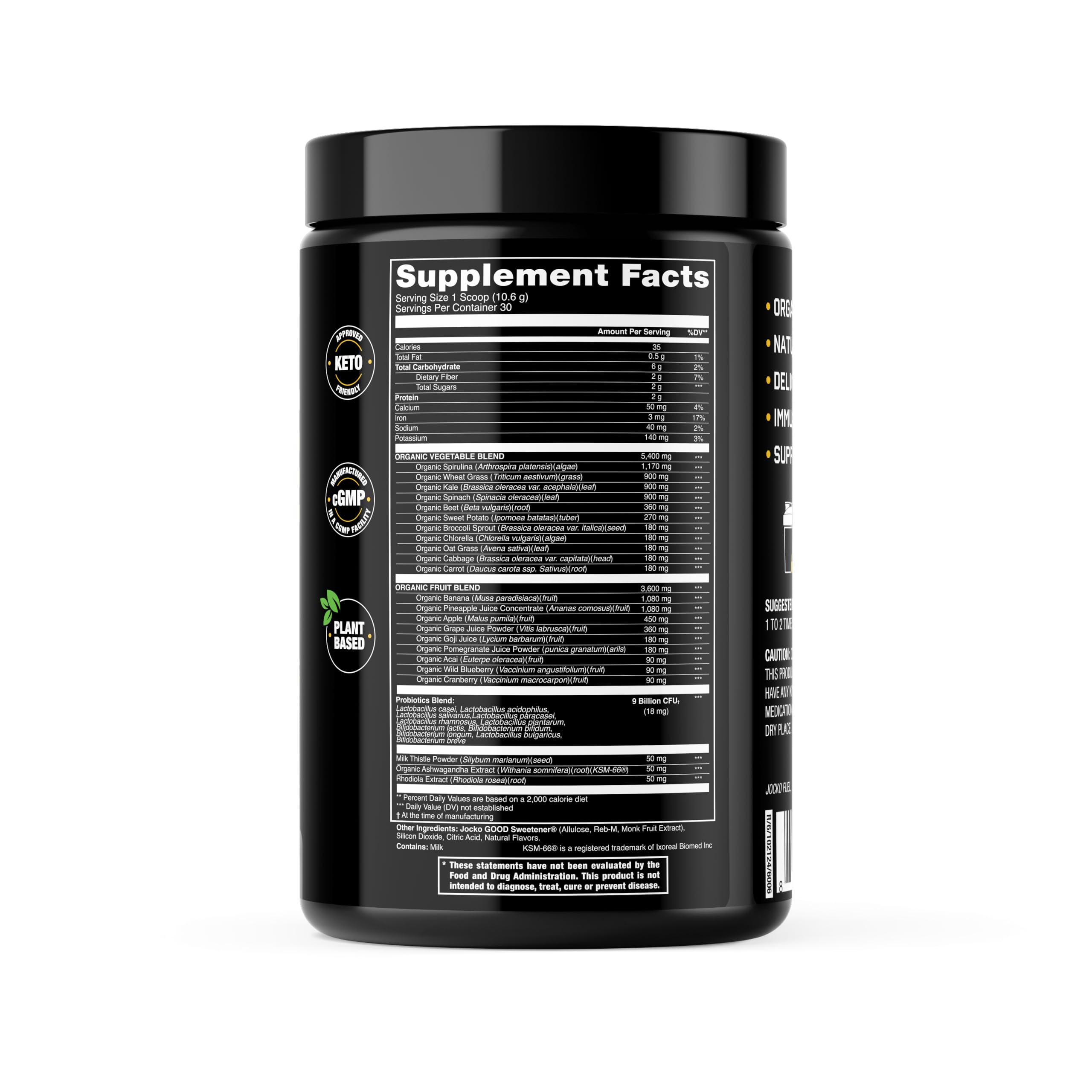 Jocko Fuel vaso preparado sabor piña colada listo para beber