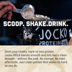 Jocko Fuel vaso preparado demostrando mezcla homogénea y sabor intenso