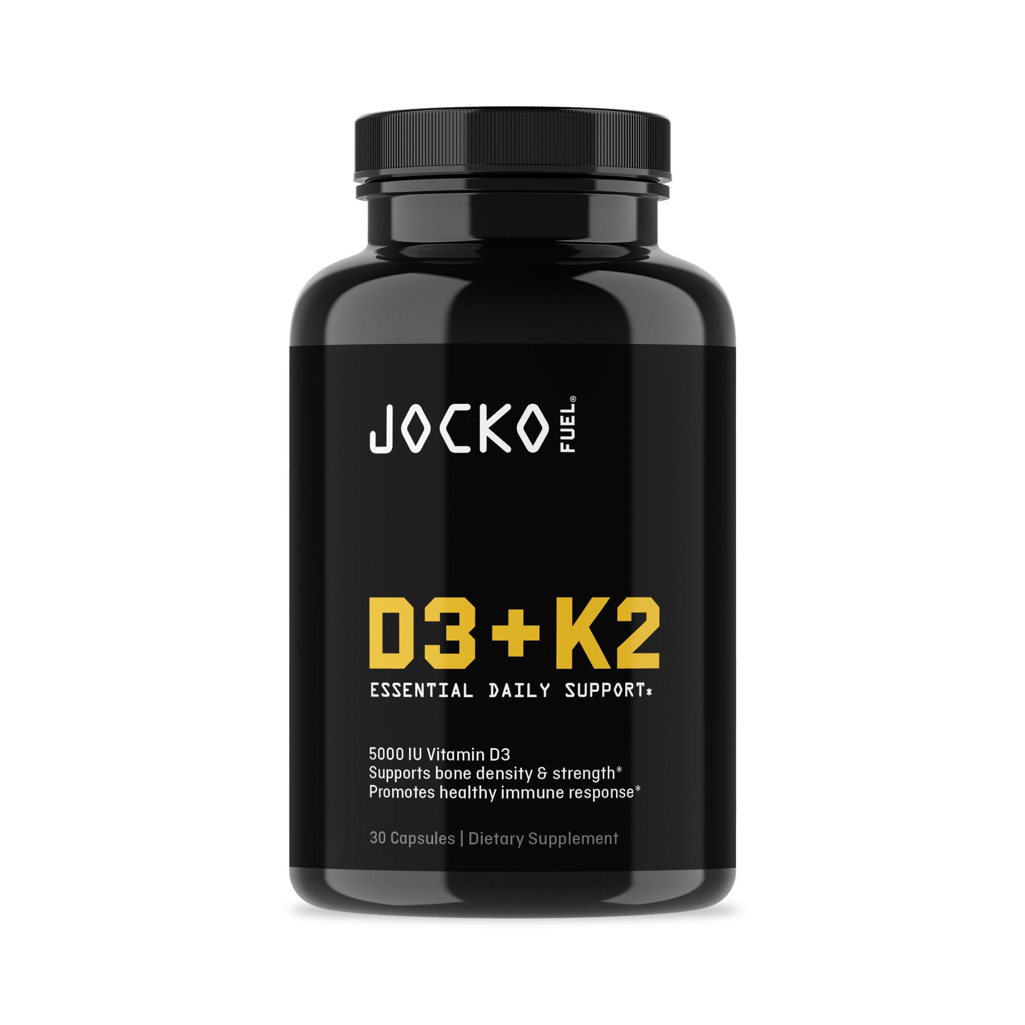 Jocko Fuel envase frontal del suplemento mostrando nombre y diseño claro