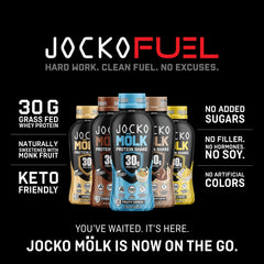 Jocko Mölk botella abierta con contenido visible que sugiere apetecibilidad