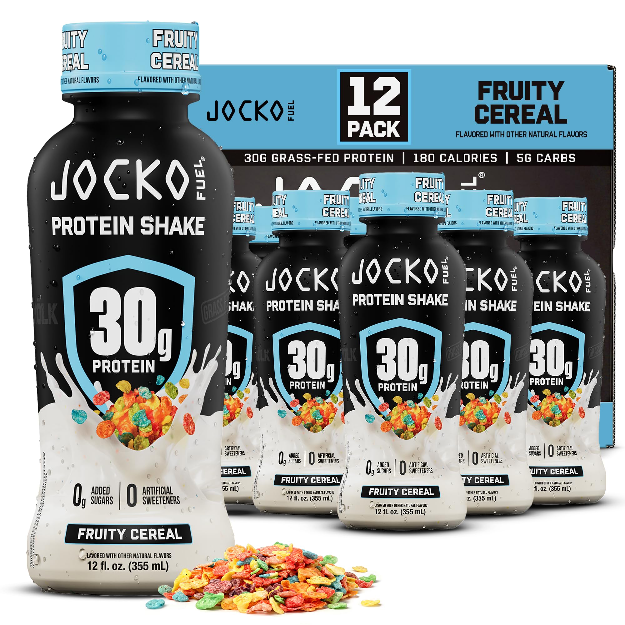 Jocko Mölk imagen frontal del envase mostrando marca y sabor Fruity Cereal