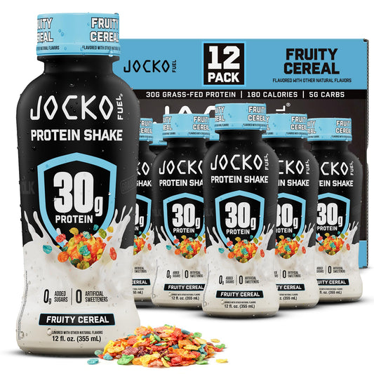 Jocko Mölk imagen frontal del envase mostrando marca y sabor Fruity Cereal