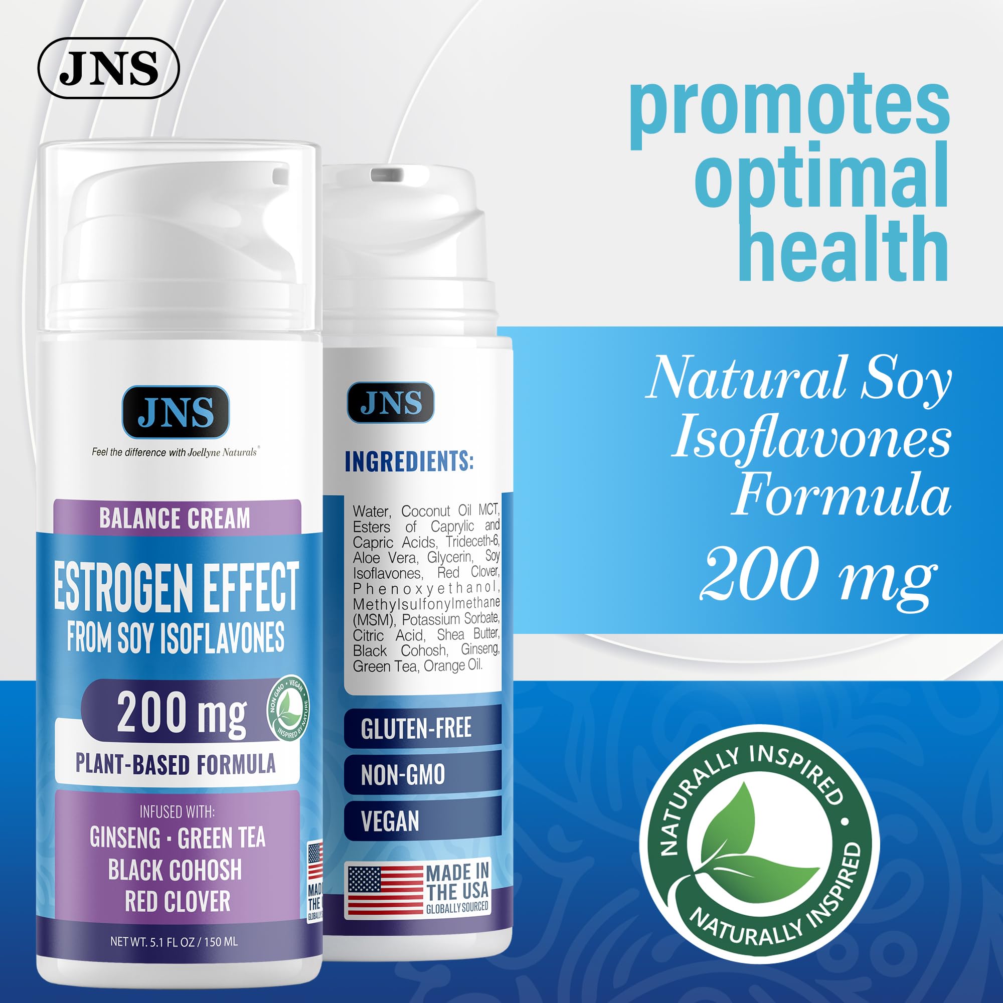 JOELLYNE NATURALS textura de crema en primer plano, rápida absorción visible