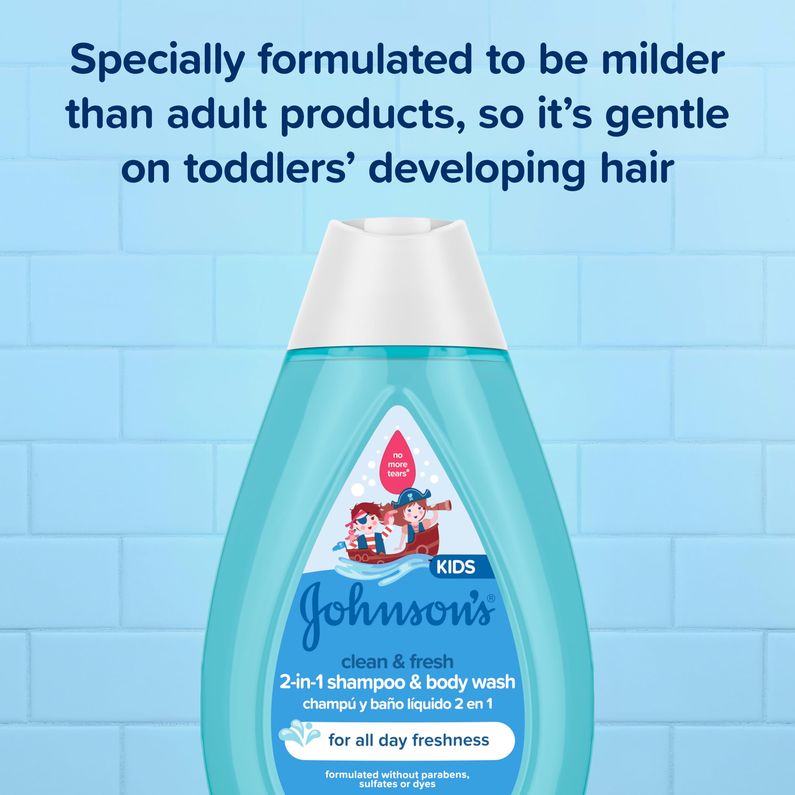 Johnson's textura espumosa demostrando limpieza suave
