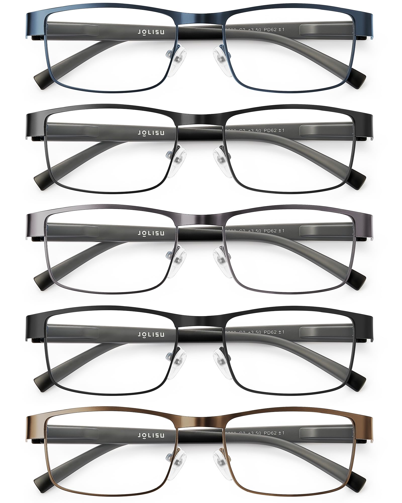 JOLISU vista frontal del pack cinco gafas, protección y variedad