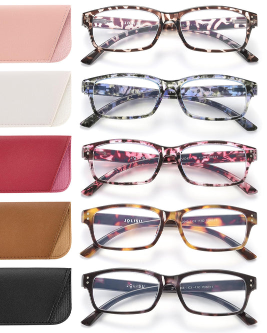 JOLISU gafas frontal tortoise mostrando diseño elegante y protección luz azul