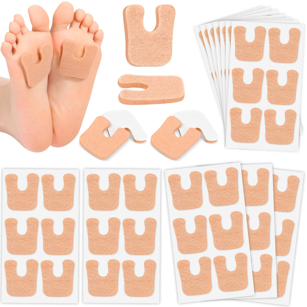 Jollidecor empaque frontal mostrando el pack de 72 almohadillas y comodidad