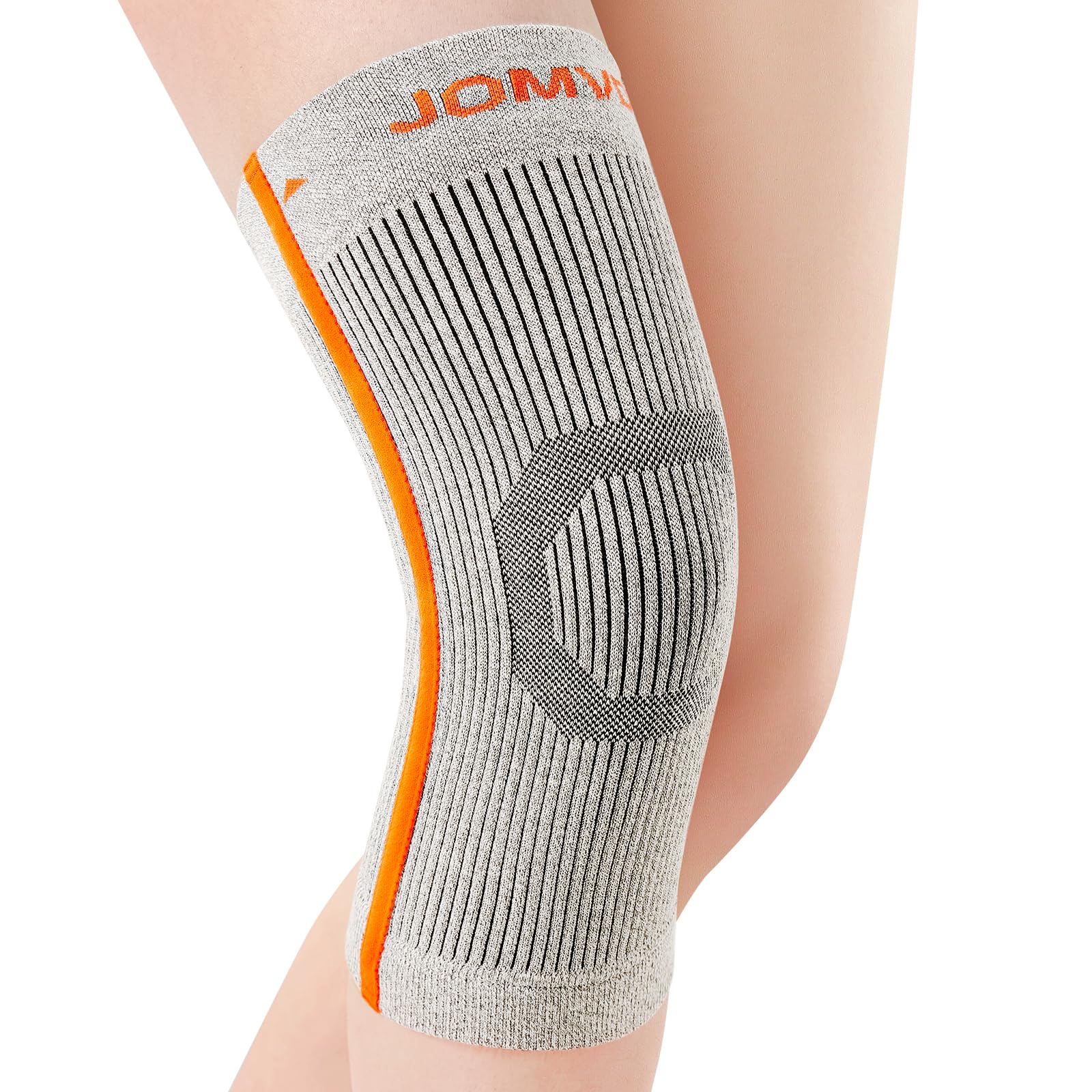 JOMVD vista frontal del manguito de rodilla mostrando ajuste y soporte