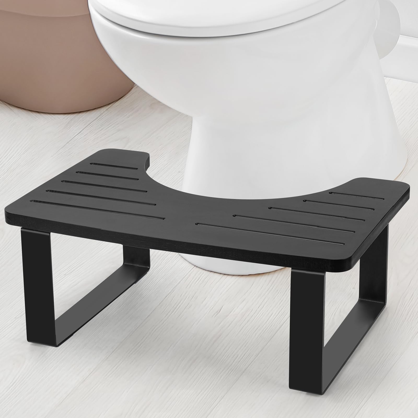 JOPSTDI Poop Stool vista frontal muestra estabilidad y aspecto moderno