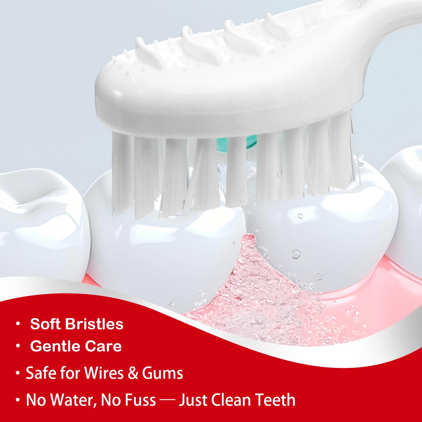 JOUGE base con raspador de lengua visible para mejorar el aliento