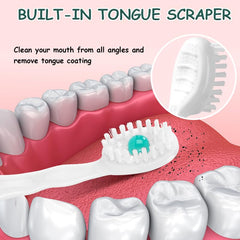JOUGE primer plano del raspador de lengua para reducir mal aliento