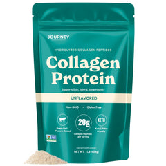 Journey Supplements envase frontal mostrando 1 lb y diseño limpio para confianza