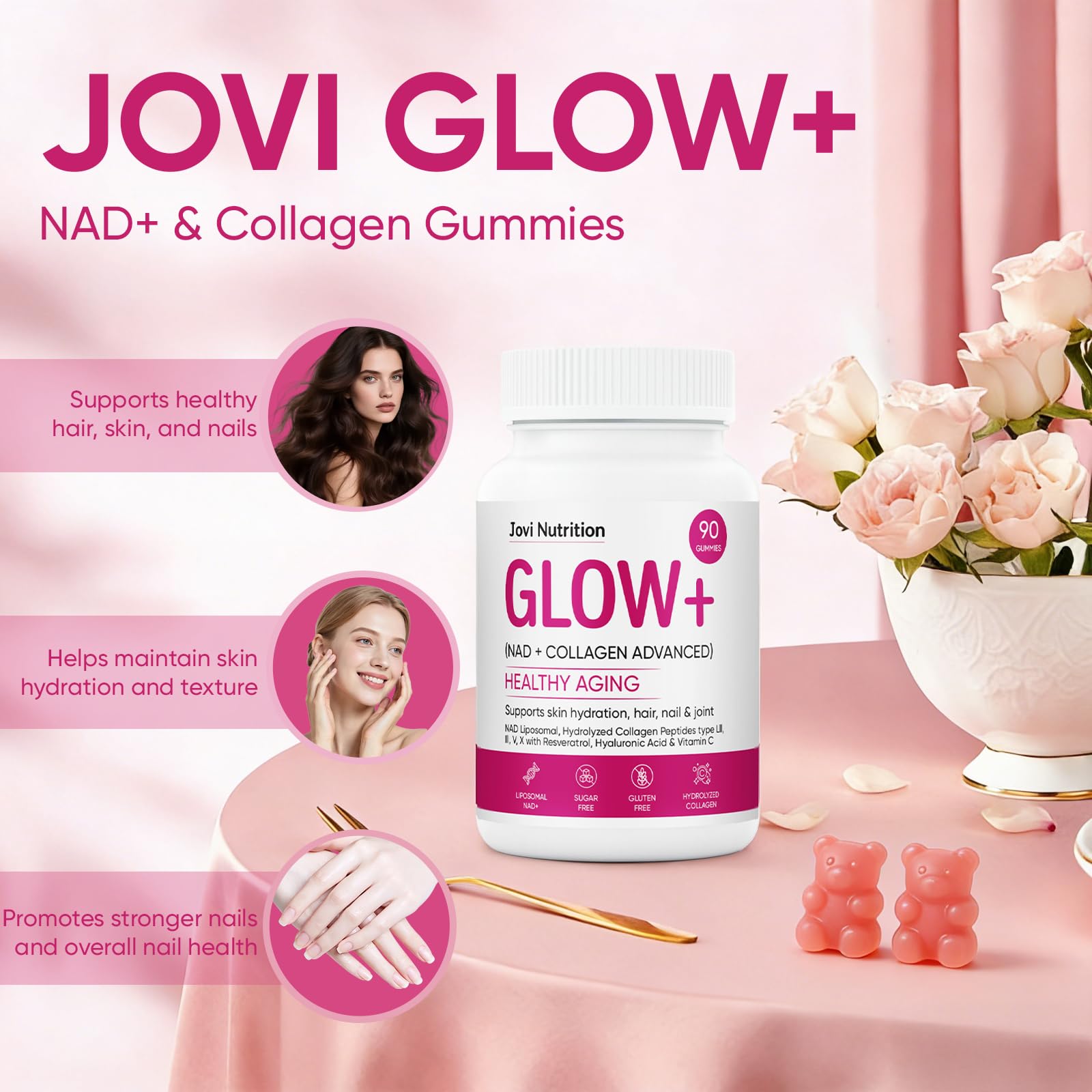 JOVI NUTRITION textura de gominola mostrando suavidad y facilidad de masticar