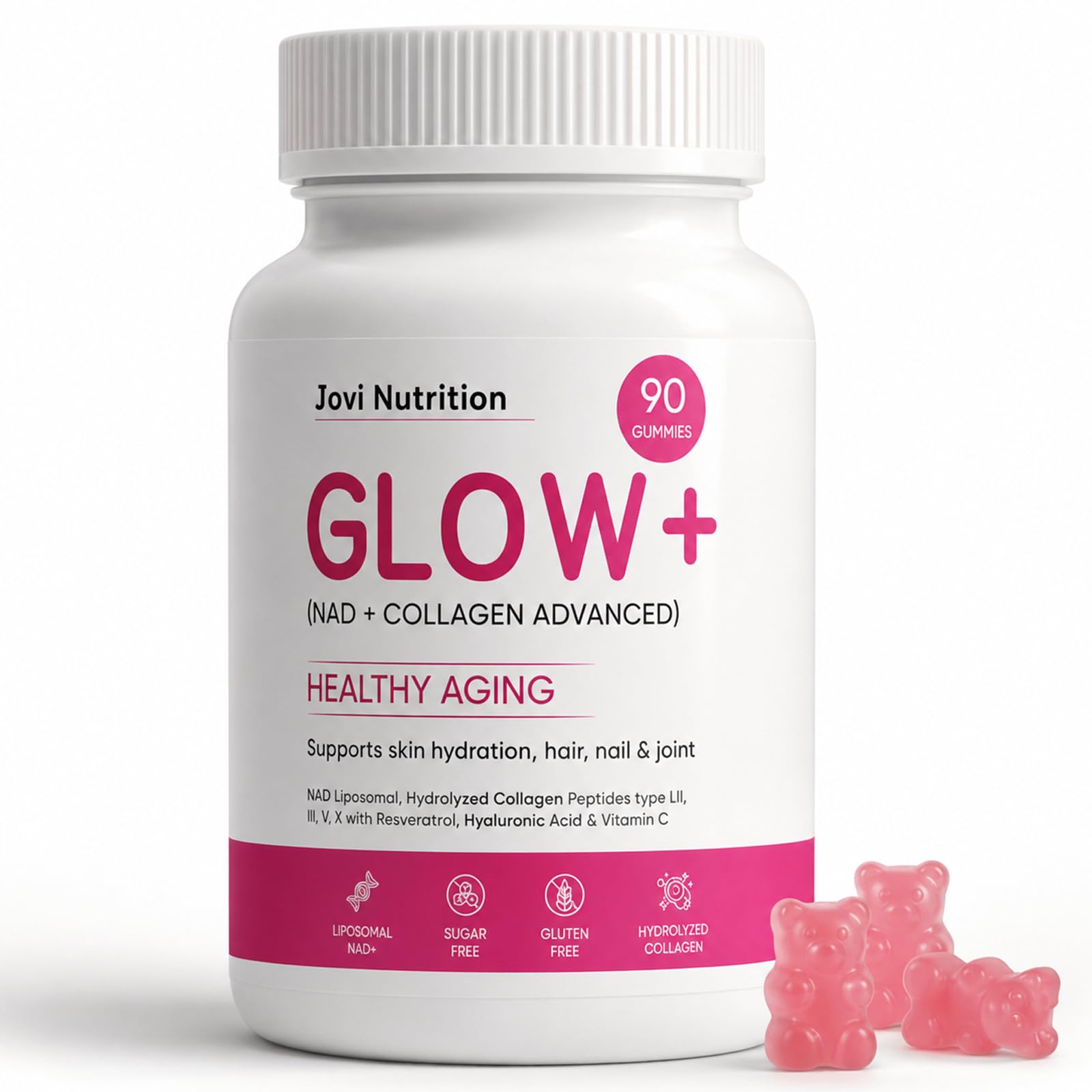 JOVI NUTRITION envase frontal con gominolas y beneficios visibles